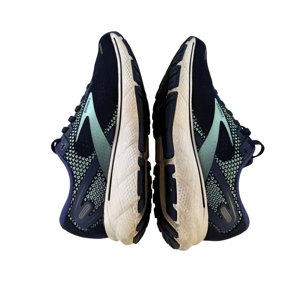 Brooks Ghost 13 Running Shoes Sneakers Navy Blue & Green Womens- Size 7.5